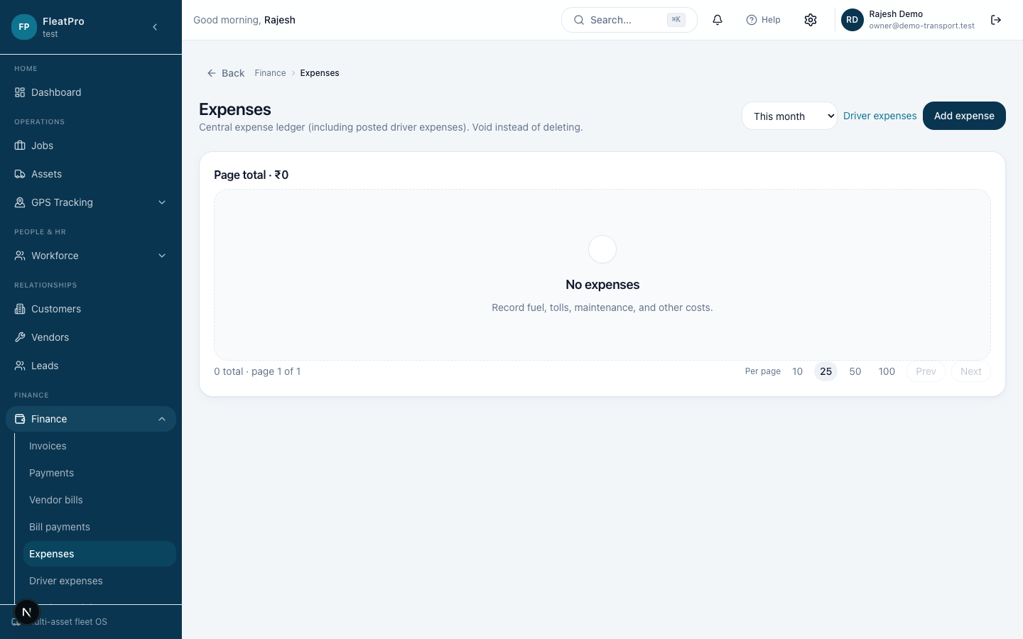 FleatPro — Expenses