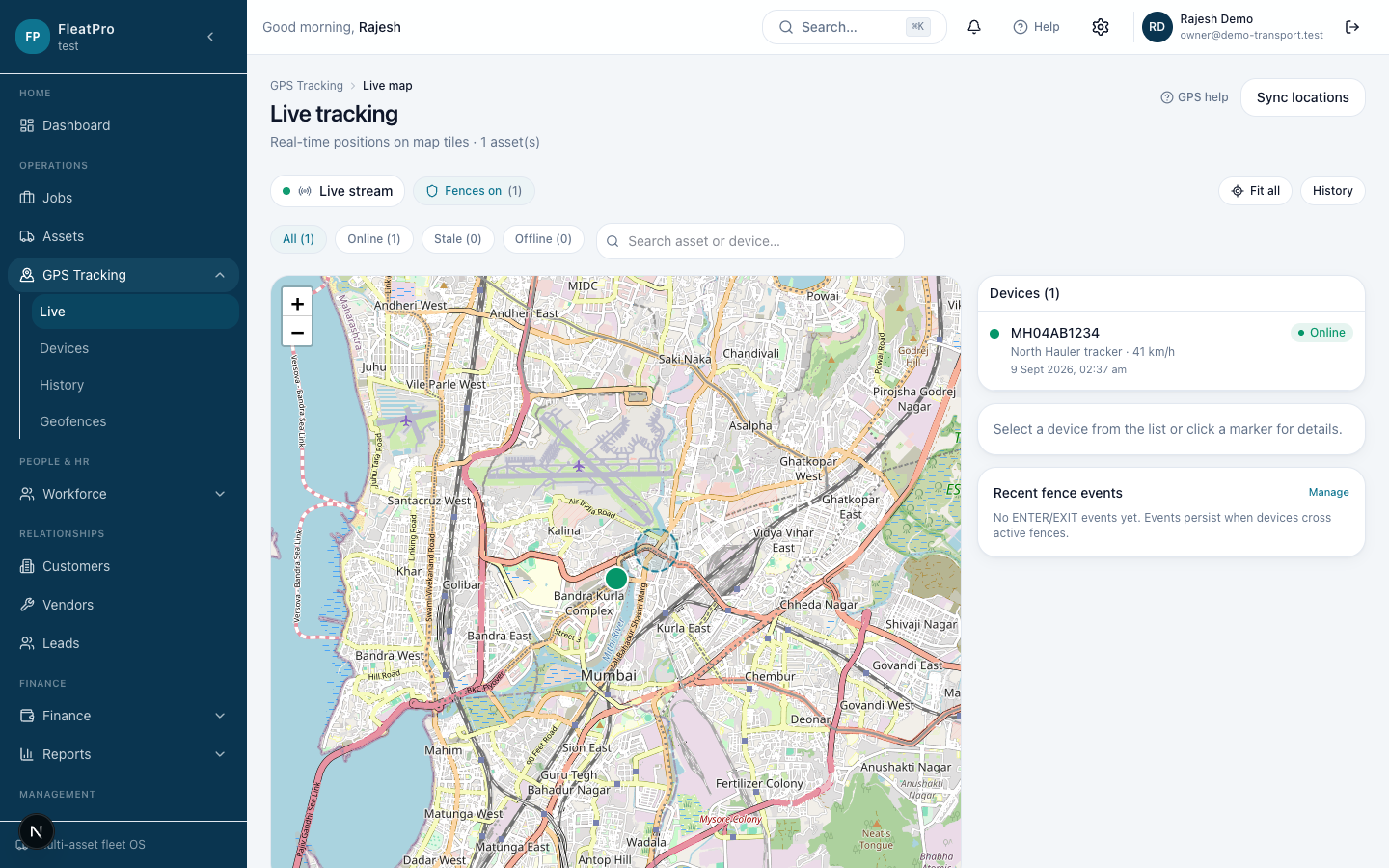 FleatPro — GPS Tracking