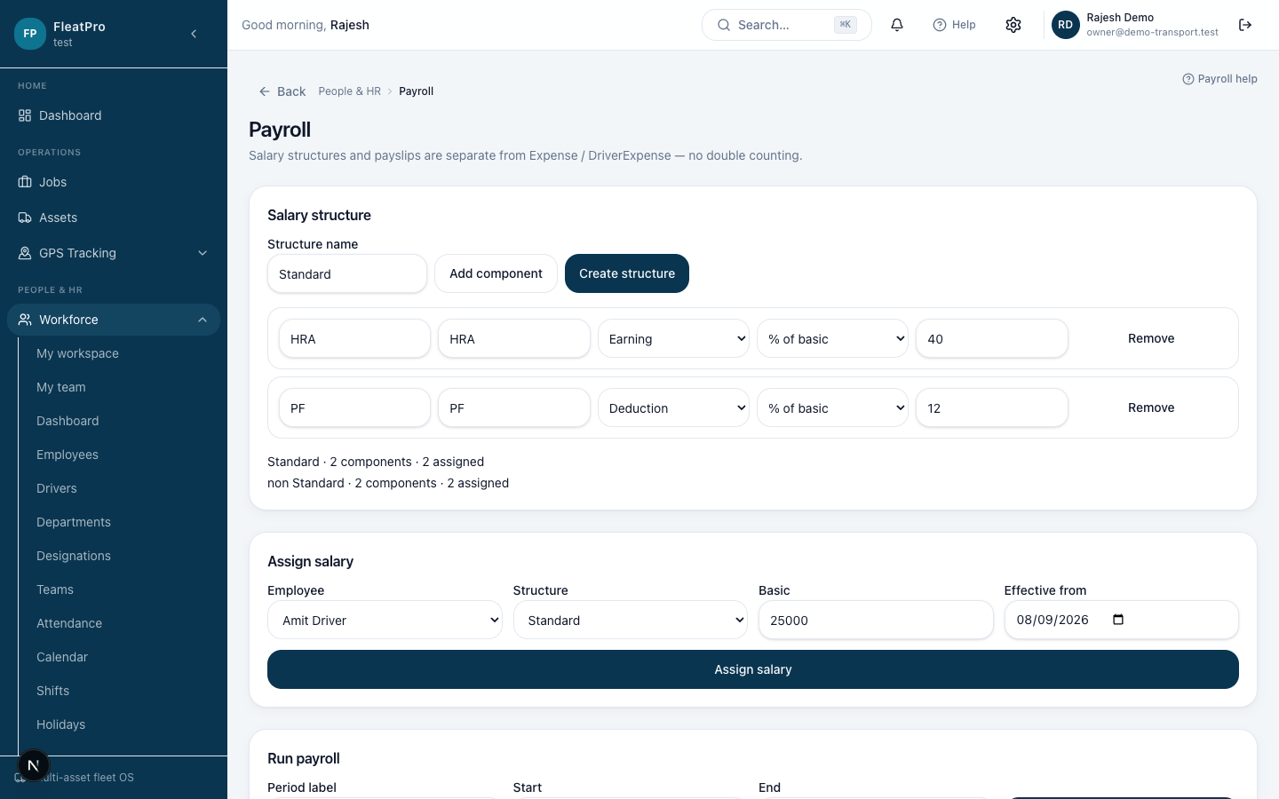 FleatPro — Payroll